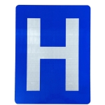 Reflective Aluminum Sign - Diamond Grade Reflective Aluminum Hospital Sign
